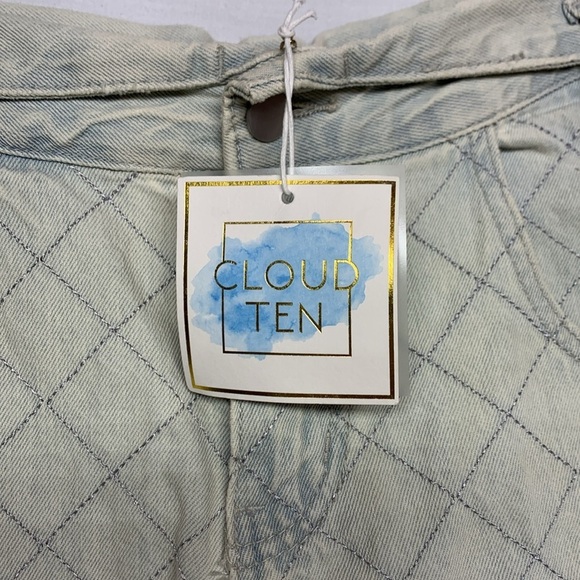 Cloud Ten Quilted Denim Shorts | NWT Size Small - Picture 7 of 9